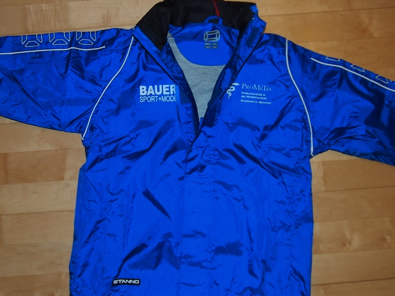 Allwetterjacke Stanno, Rücken beflockt mit Kirchheimer SC und Sprinter