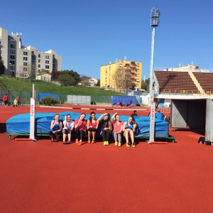 Hochsprung-Haare schön